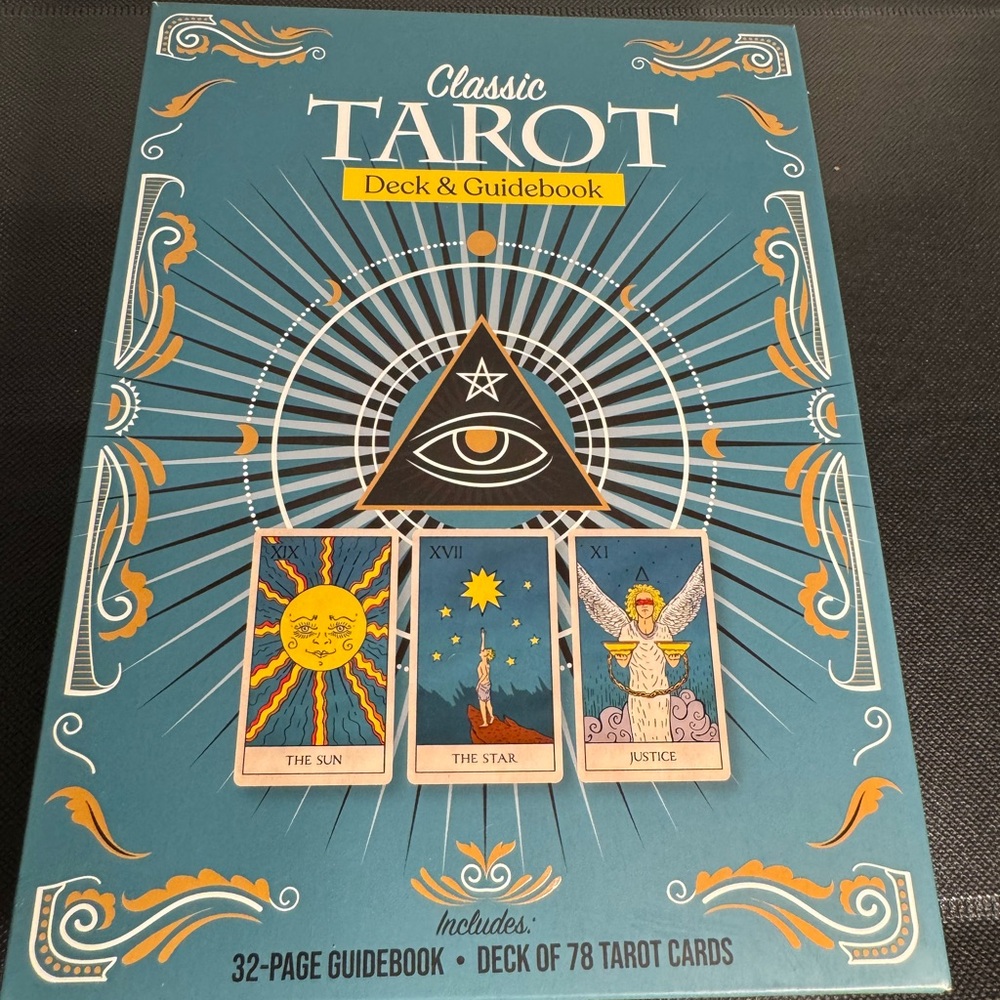 BUNDLE SALE! -  Classic Tarot Deck & Guidebook - Blue and Orange